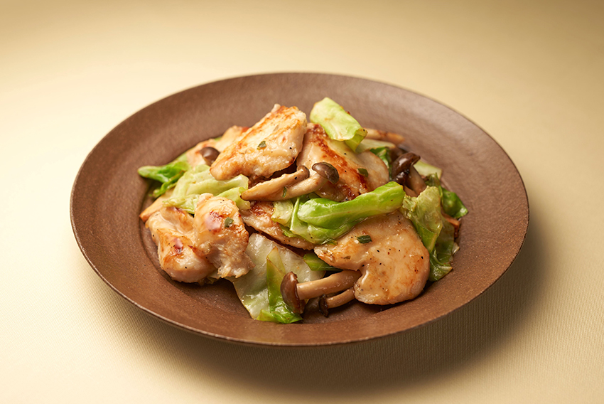 鶏とキャベツのうま塩炒め
