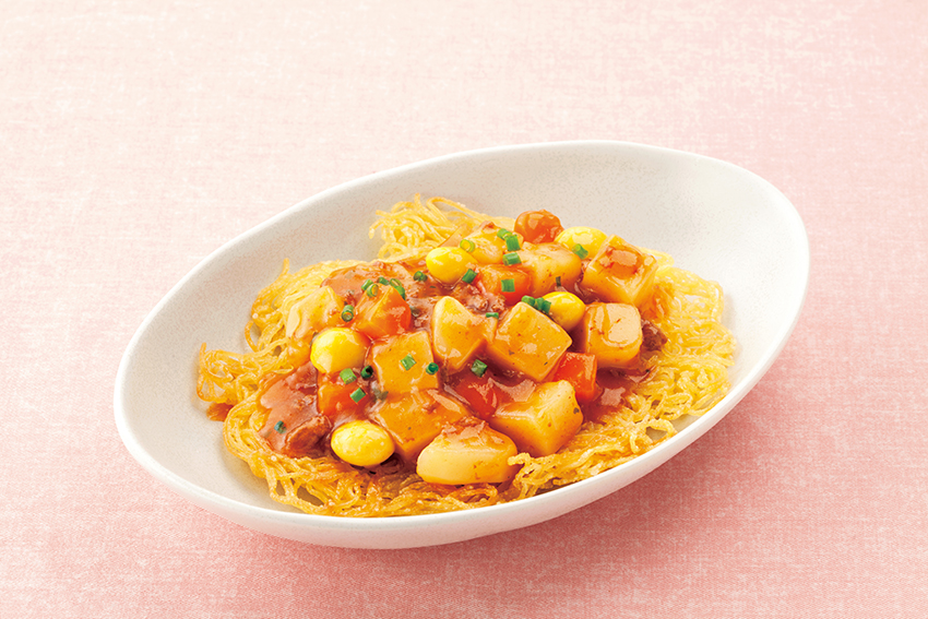 じゃがいもの麻婆焼きそば