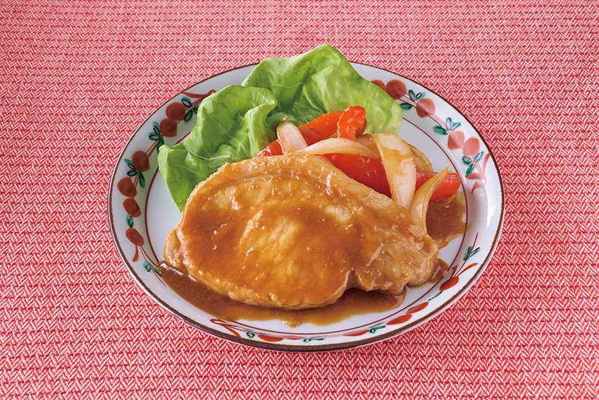 やわらかトンテキ　りんご酢風味