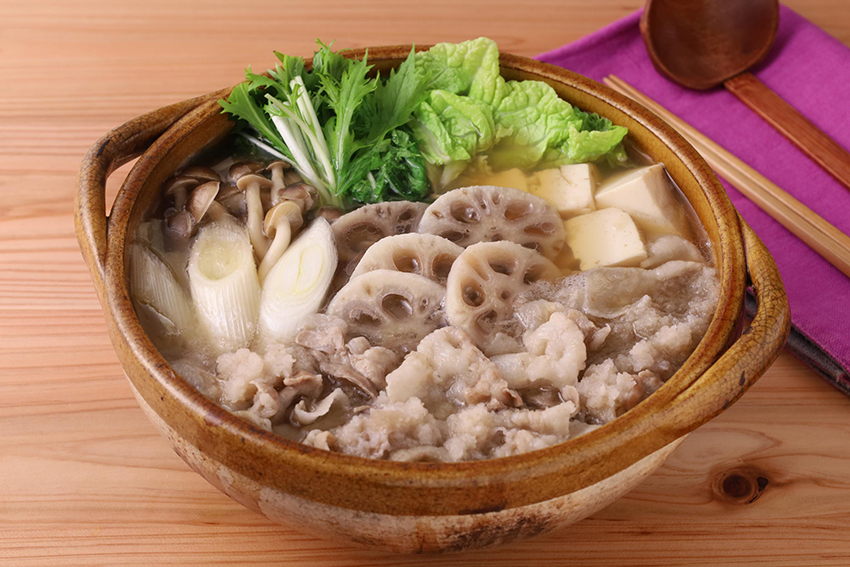 れんこんと豚肉の寄せ鍋　3～4人前