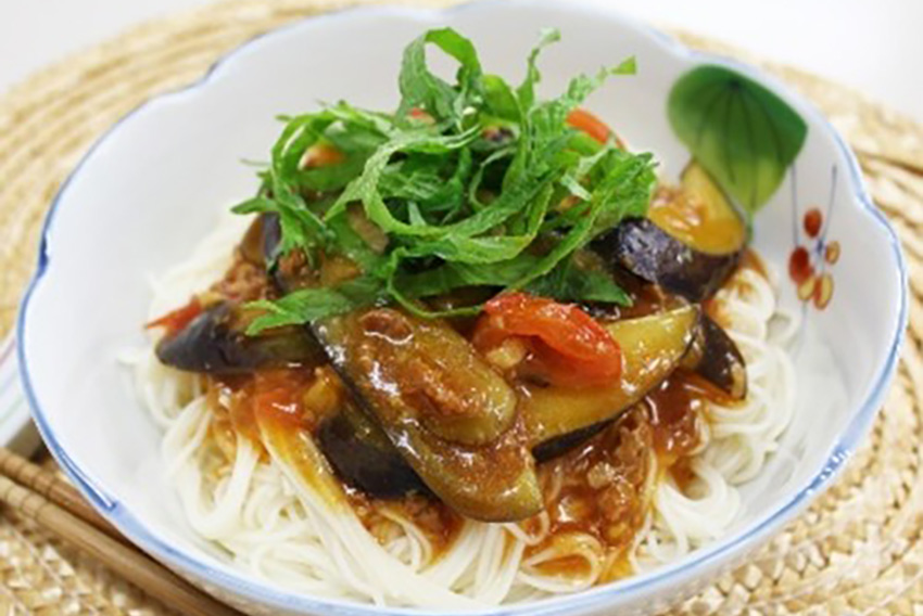 麻婆茄子そうめん