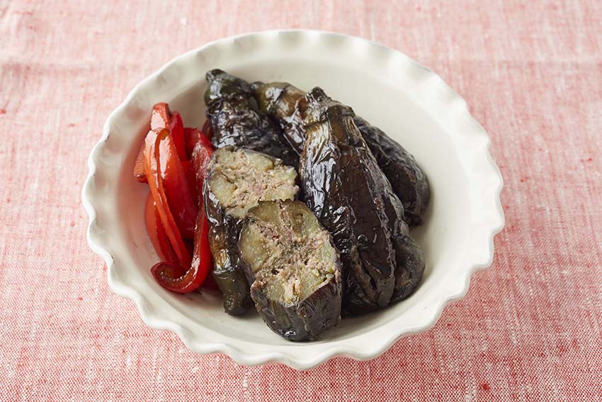 なすの肉詰め丸ごと煮