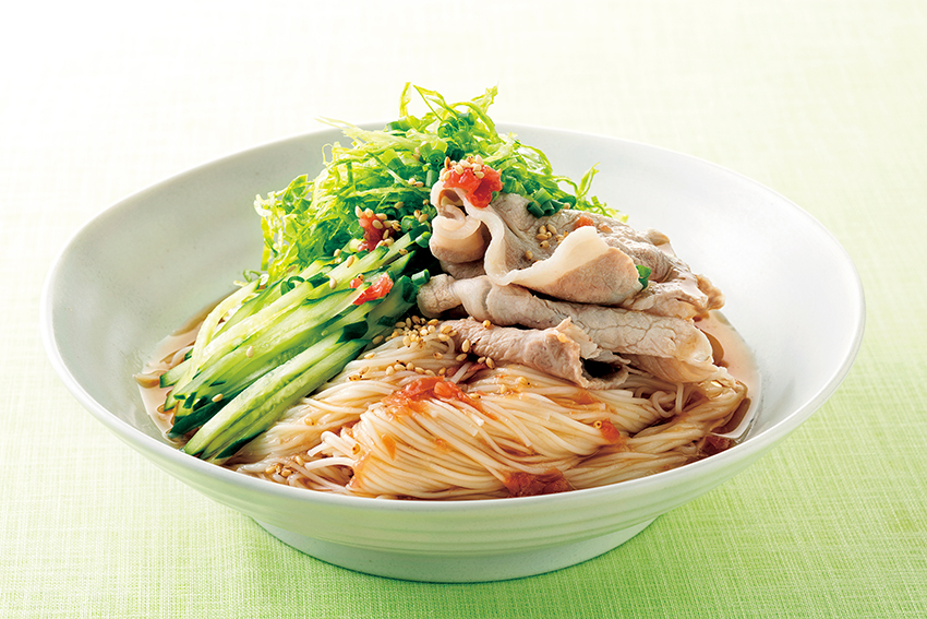 梅だれ冷しゃぶそうめん